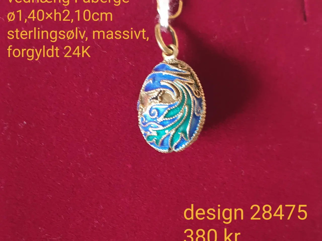 Billede 4 - Vedhæng i sterlingsølv 925 i Fabergé stil