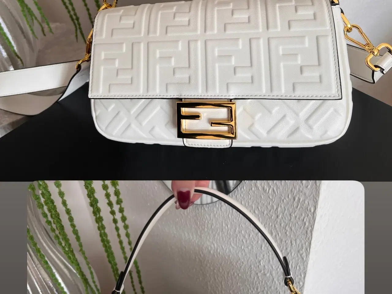 Billede 1 - Flot hvid fendi baguette taske. 