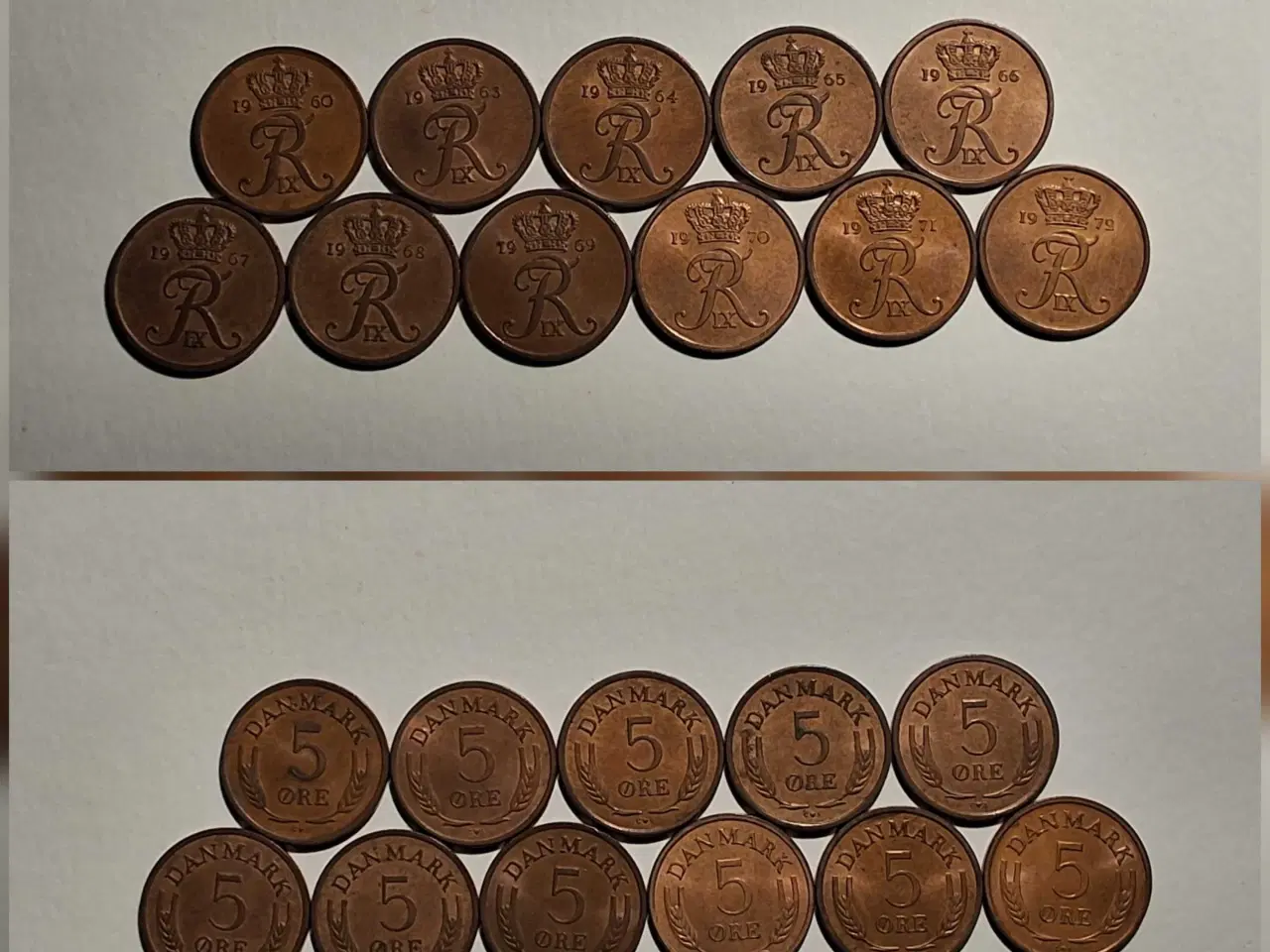 Billede 1 - Danmark, mønter, 11x5 ØRE, Frederik IX 