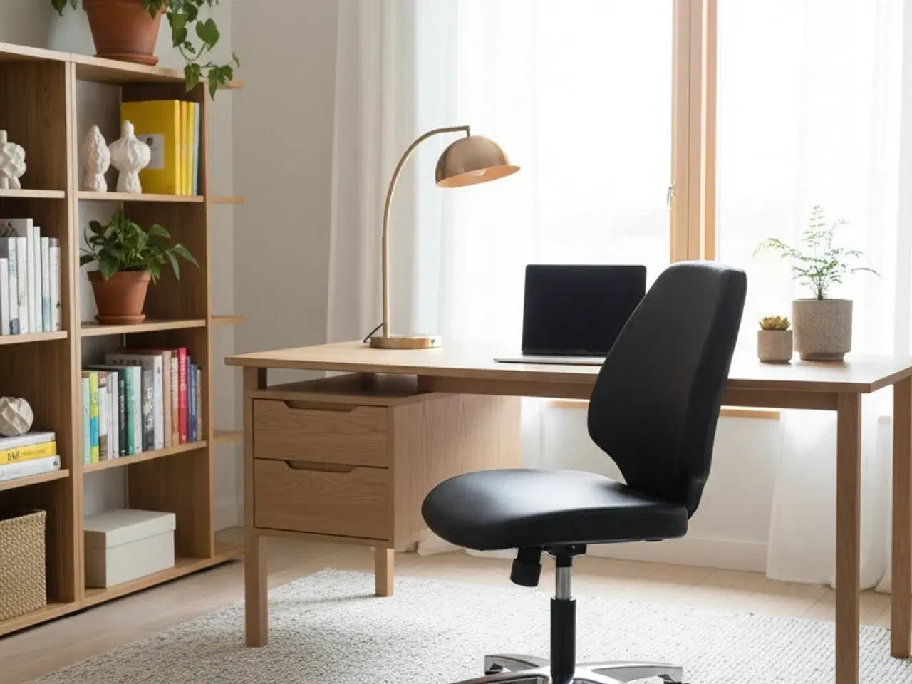 Billede 2 - RH Activ 220 Kontorstol – Sort Læder/Krom Stel