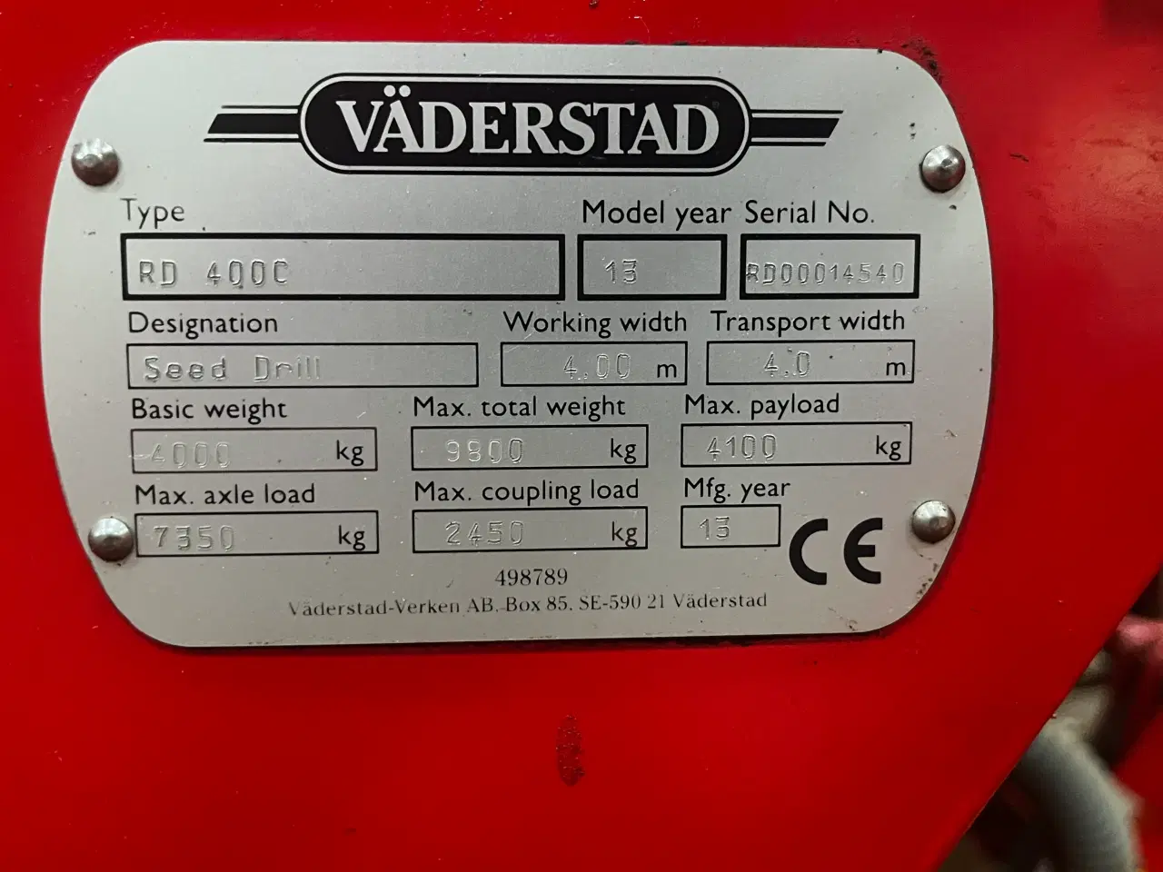 Billede 5 - Väderstad rapid 400c