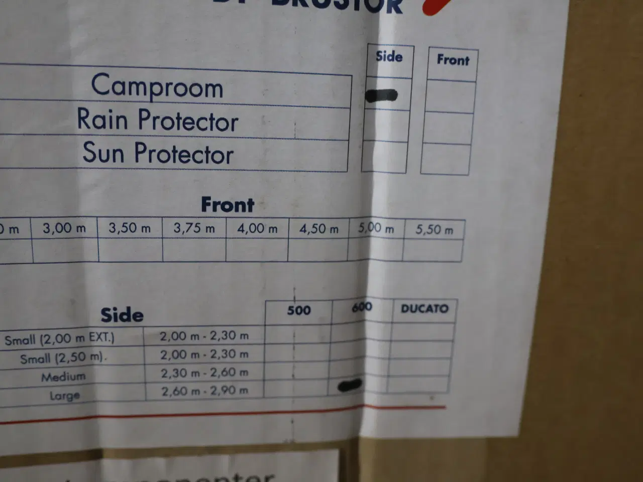 Billede 4 - 4 Stk Prostor markise sider til model 500/600