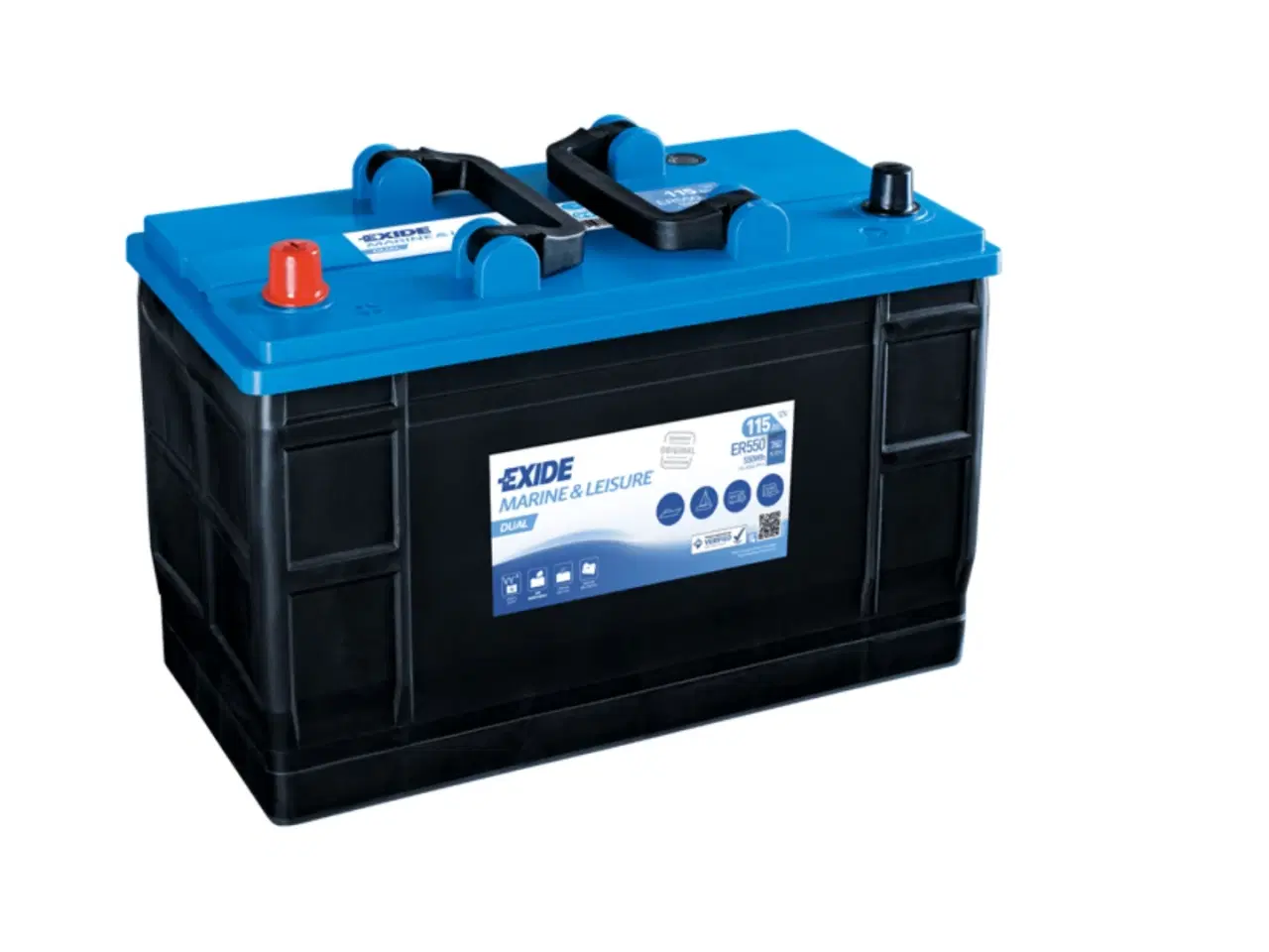 Billede 2 - Bil batteri.Exide Dual batteri, 12 volt 115 Amp