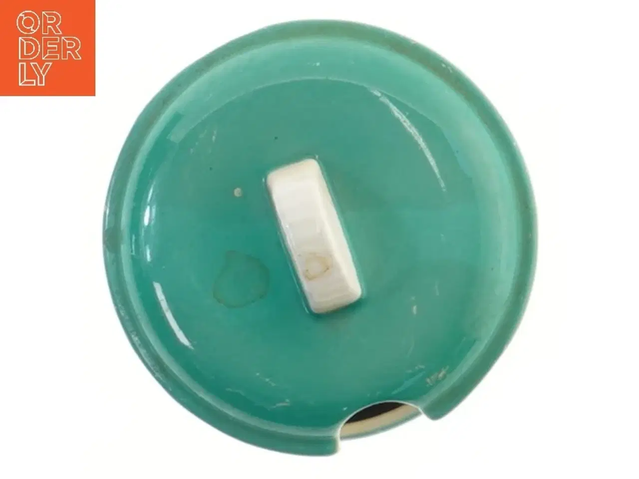 Billede 2 - Blå sukkerkrukke med låg (str. Ø 10 cm)