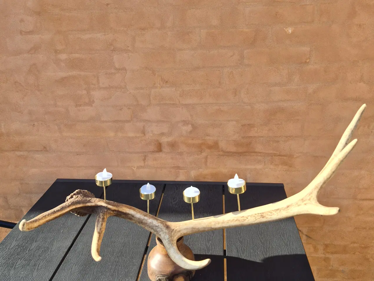 Billede 2 - Kastestænger monteret med 4 stk fyrfadelys