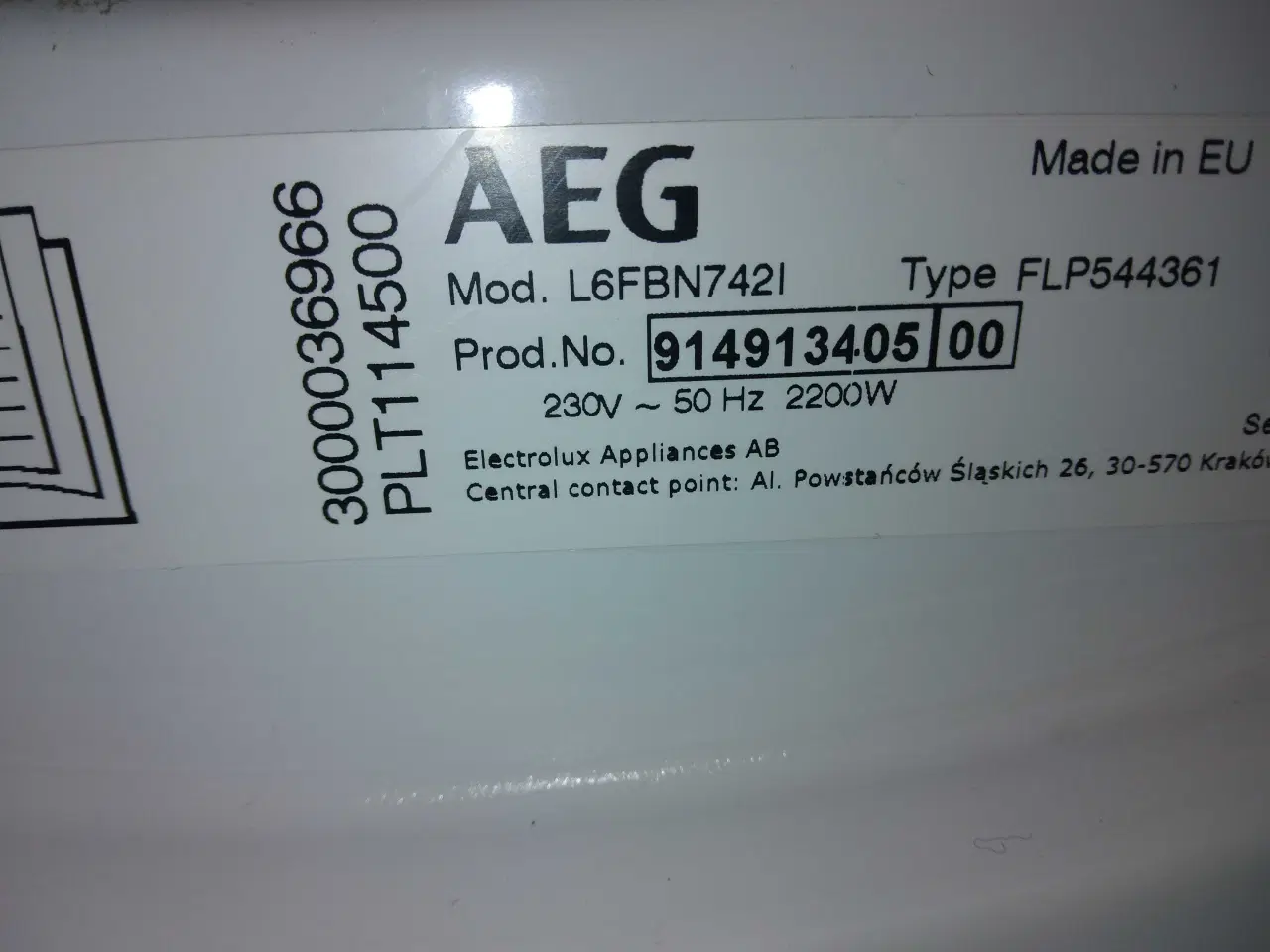 Billede 6 - Fin vaskesøjle fra aeg 6000 srien