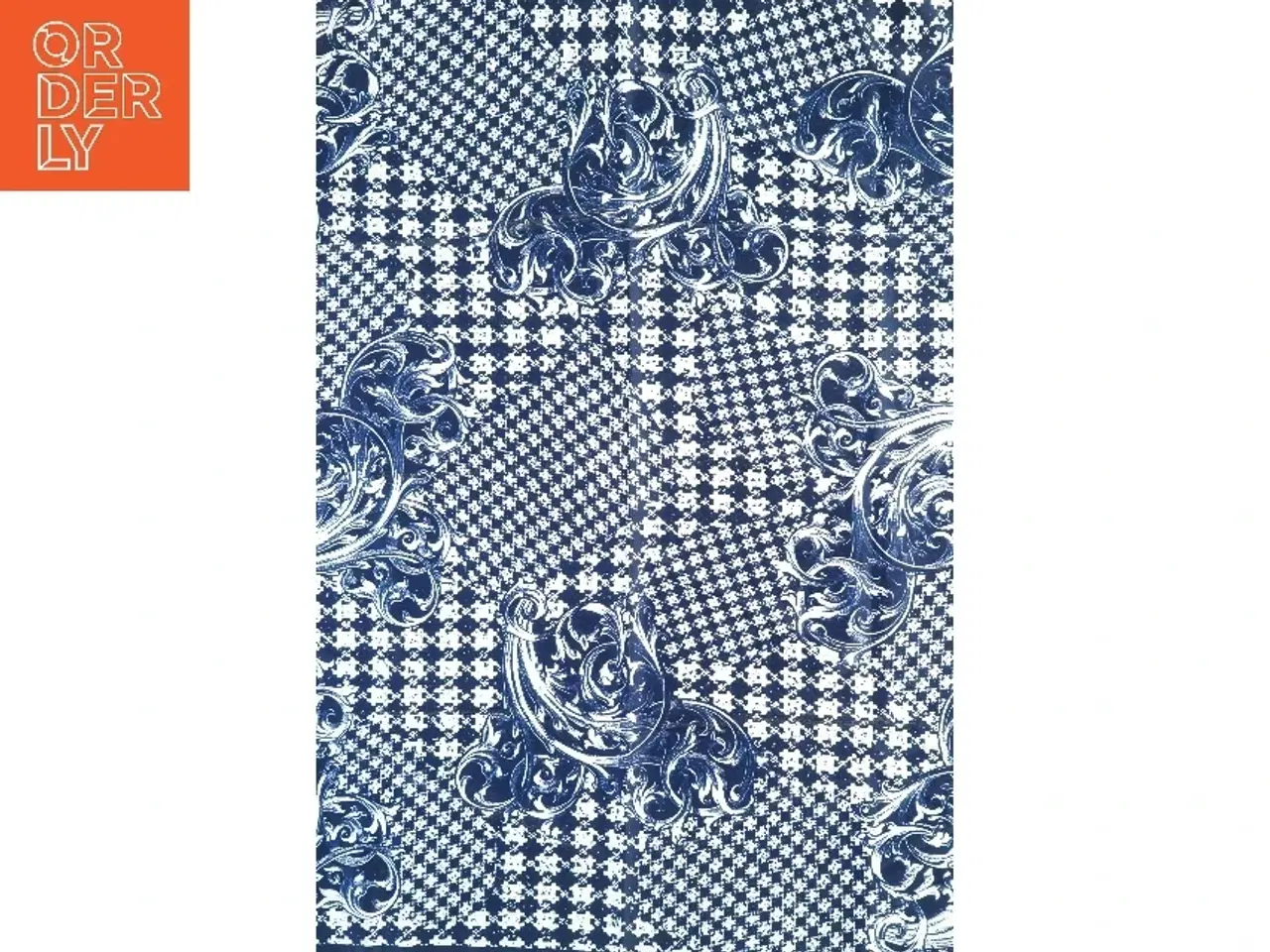 Billede 5 - Blåt og hvidt tørklæde (str. 85 x 85 cm)