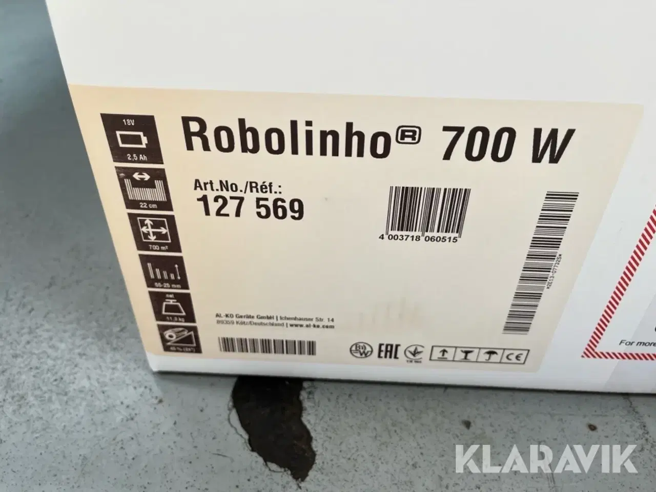 Billede 3 - Robotplæneklipper Alko Robolinho 700 W og garage