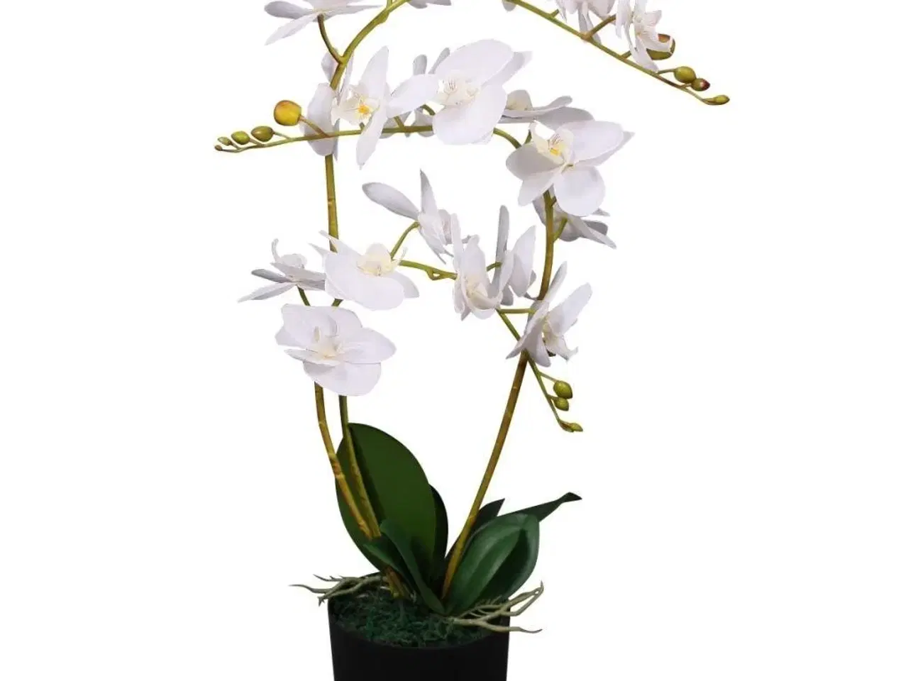 Billede 1 - Kunstig orkidéplante med urtepotte 65 cm hvid