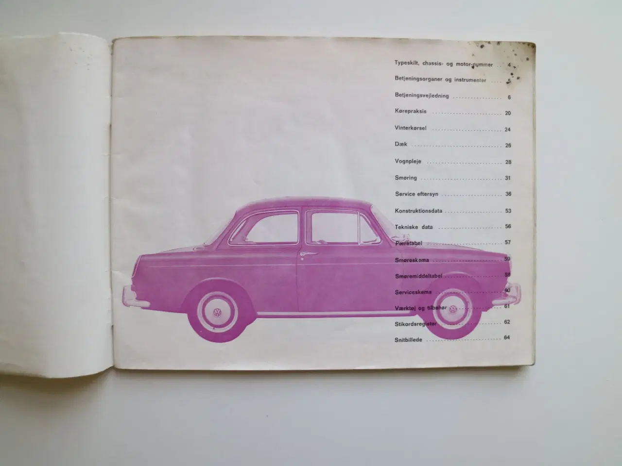 Billede 2 - Instruktionsbog - VW 1500 - 1962