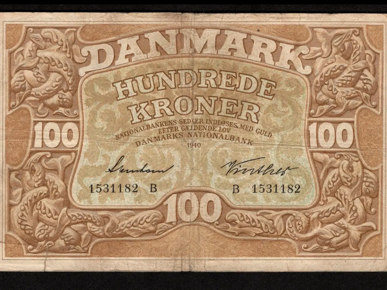 Billede 1 - 100 Kr Seddel 1940 B