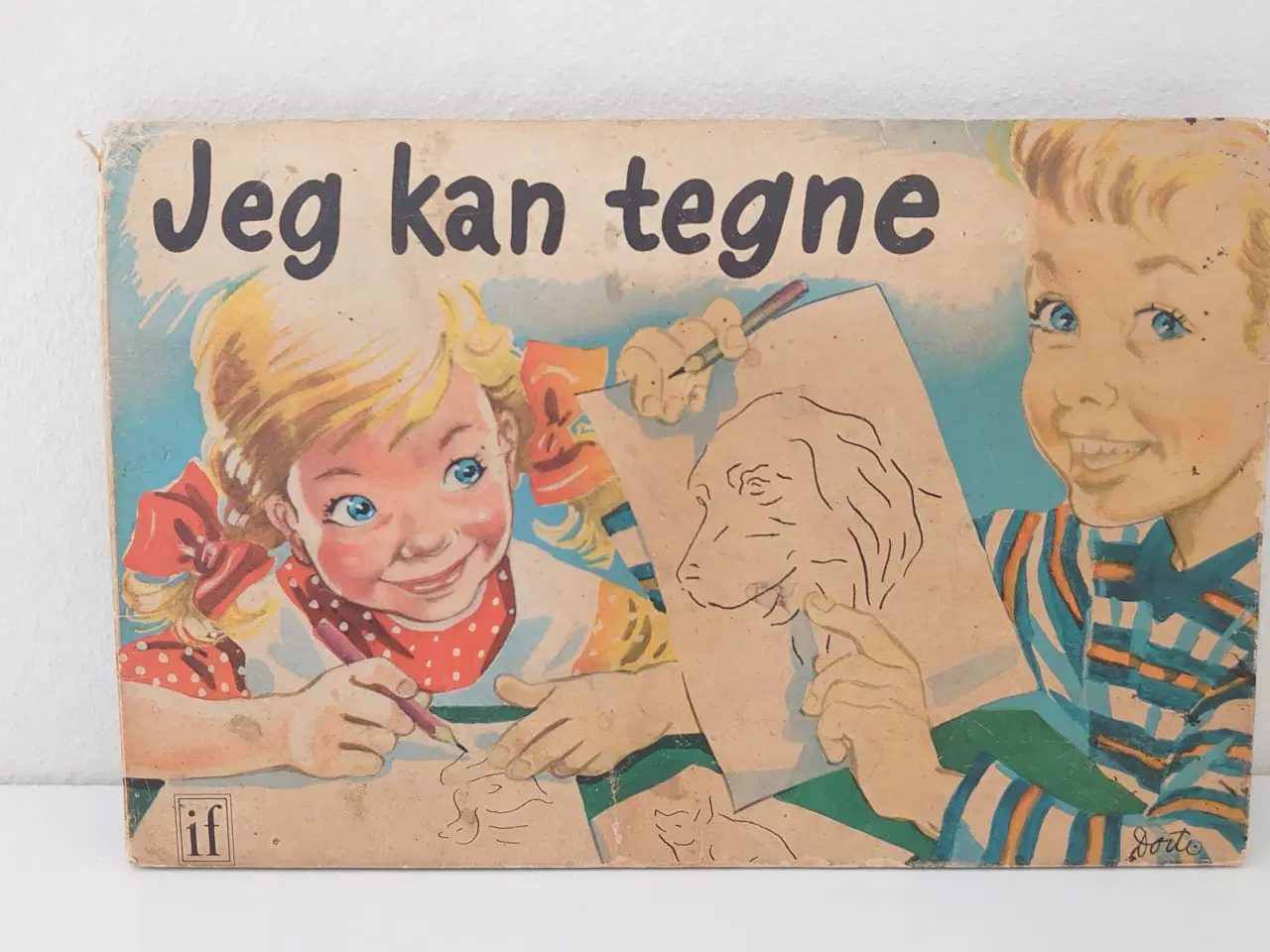 Billede 1 - Vintage skabelon bog: Jeg kan Tegne. Omkring 1960