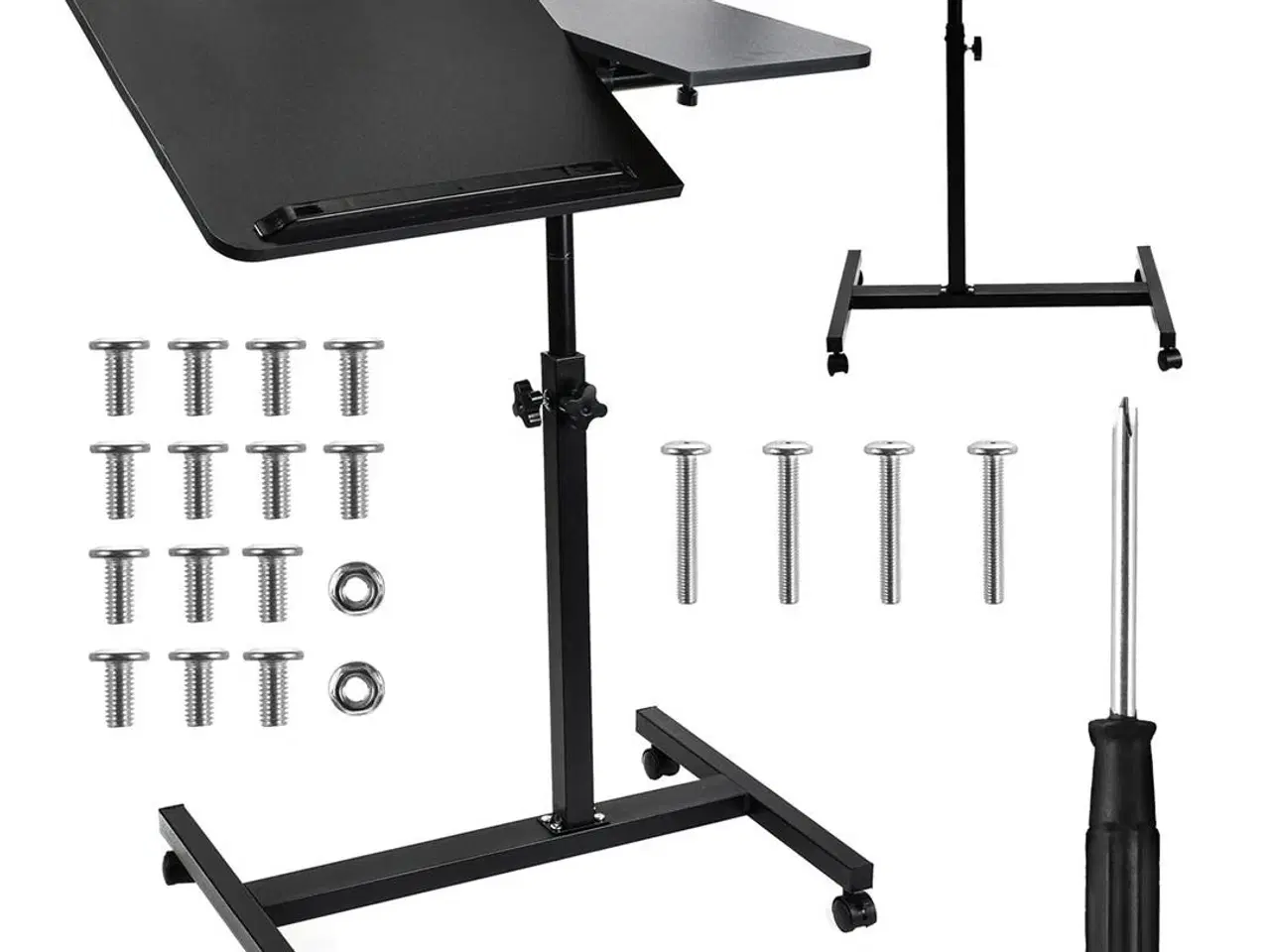 Billede 1 - Rullebord til laptop – Maclean, sort, højde 59–89 cm, 30 kg