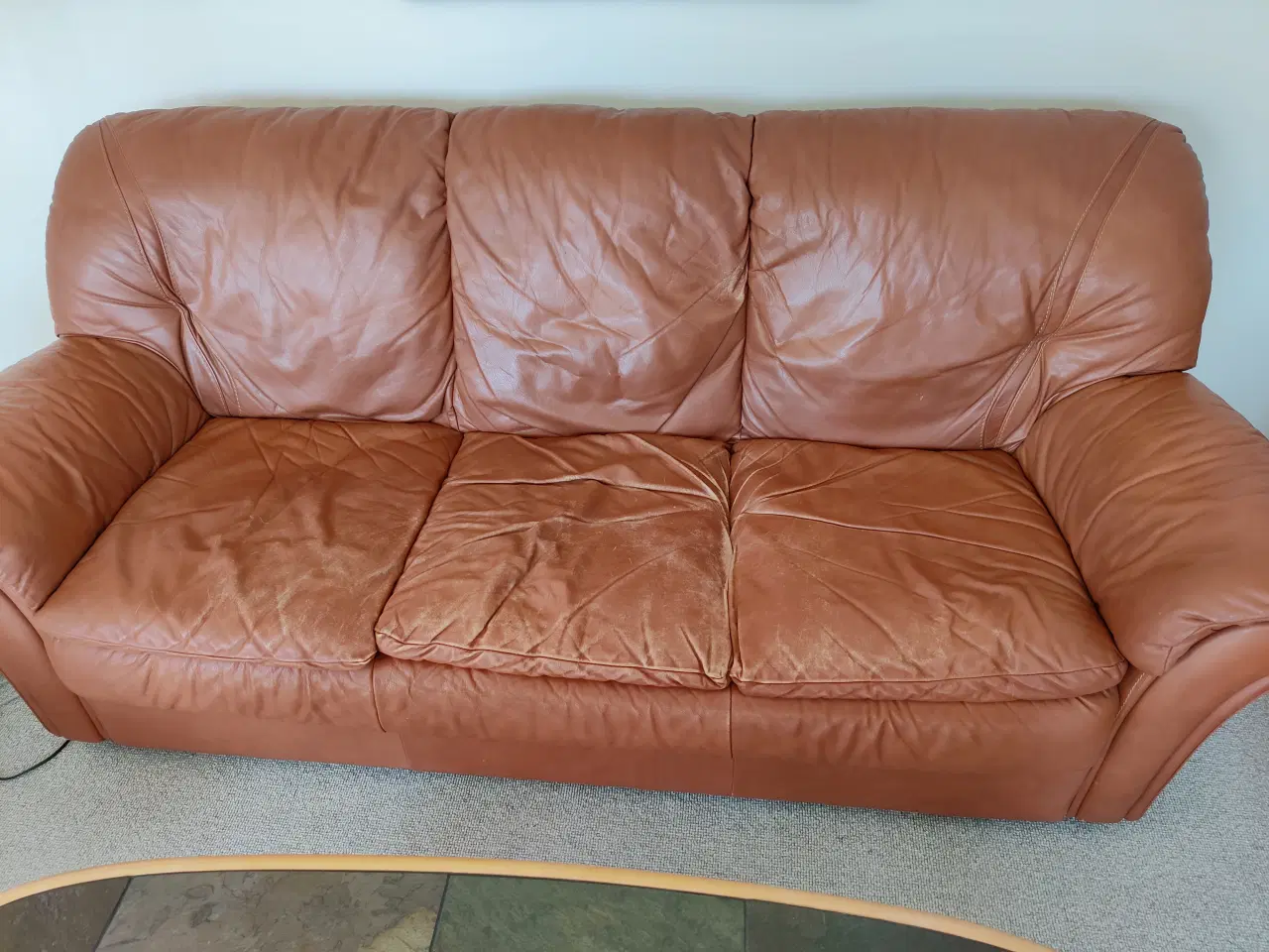 Billede 2 - Ægte italiensk Natuzzi læder sofagruppe 