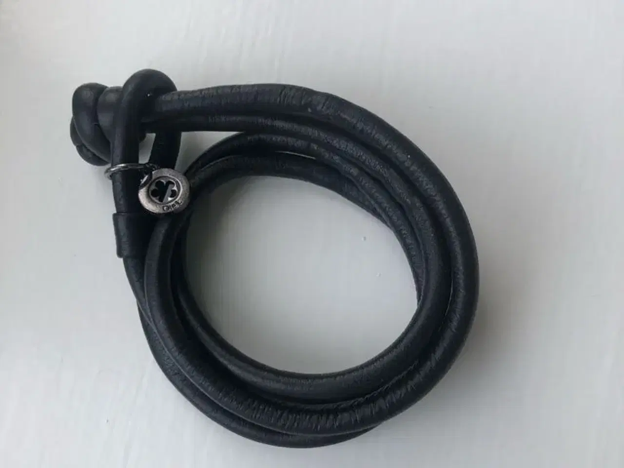 Billede 1 - Lynggaard  - sort læderarmbånd