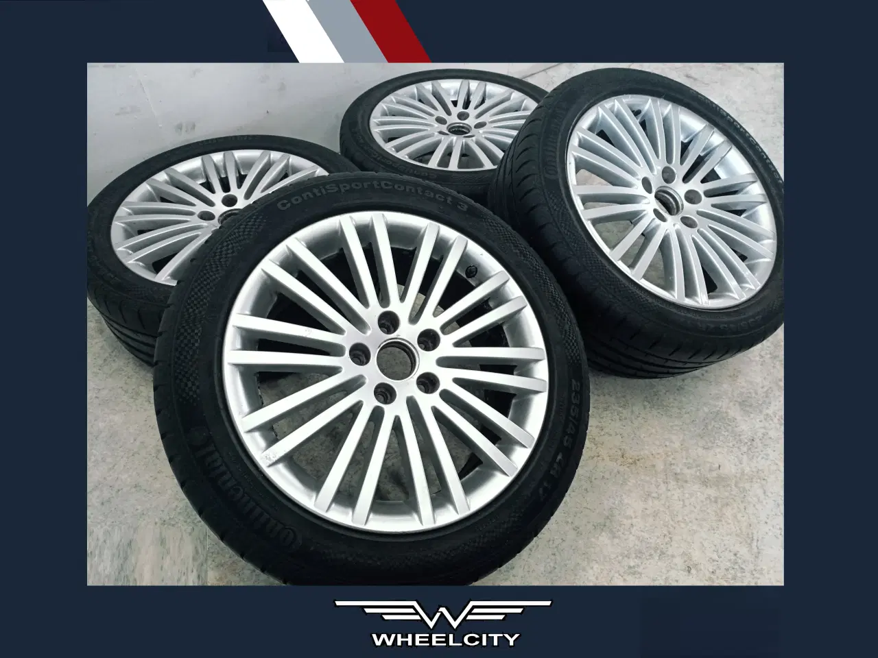 Billede 1 - 5x112 17" ET47 nav 57,1ø VW sommersæt inkl.TPMS