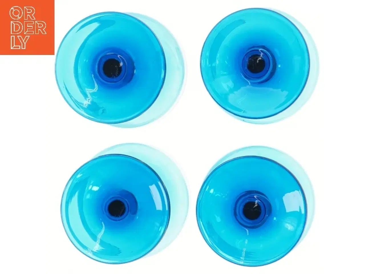 Billede 3 - Blå champagneskåle / cocktailglas (str. 12x9,5 cm)