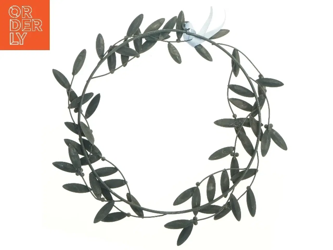 Billede 1 - Dekorativ metalbladkrans (str. Ø 25 cm)