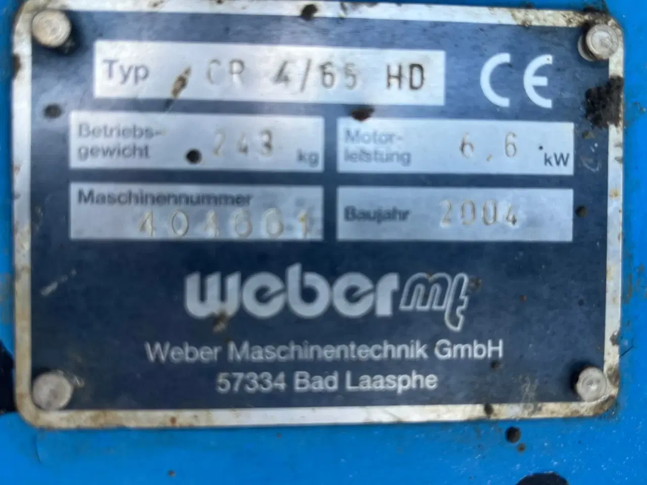 Billede 8 - Weber cr4 243kg Frem/bak pladevibrator