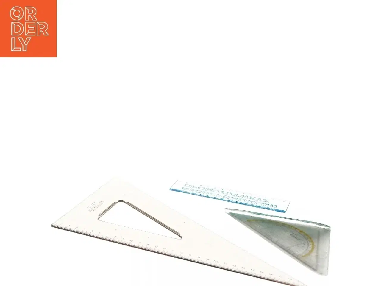 Billede 3 - Geometri sæt med trekanter og lineal (str. 30 cm)