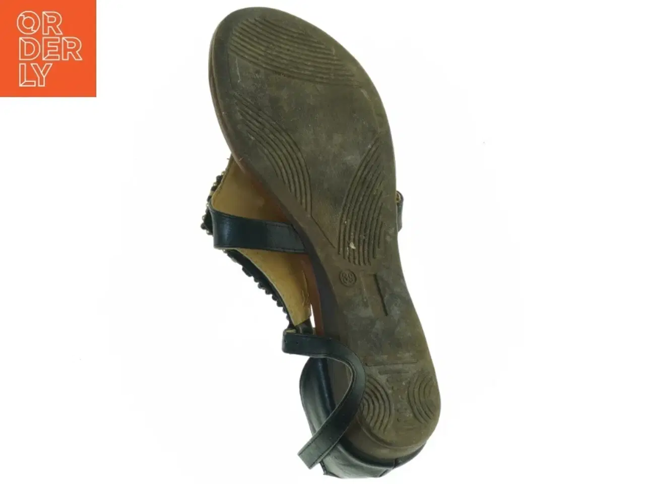 Billede 5 - Sorte sandaler med perledetaljer (str. 39)