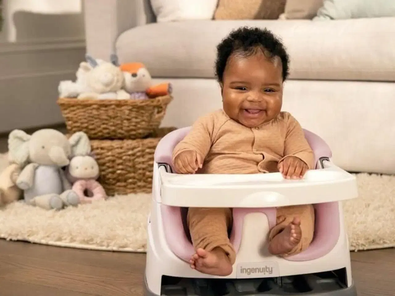 Billede 6 - Babystol med bakke Ingenuity - Pink