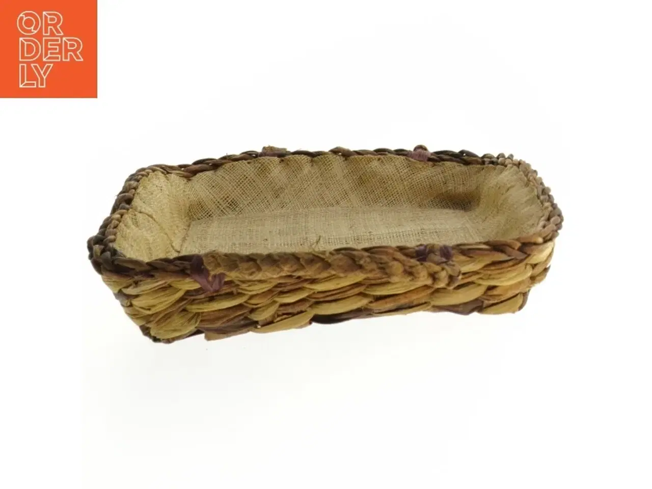 Billede 2 - Rustik serveringsbakke med flettet kant (str. 26x20 cm)