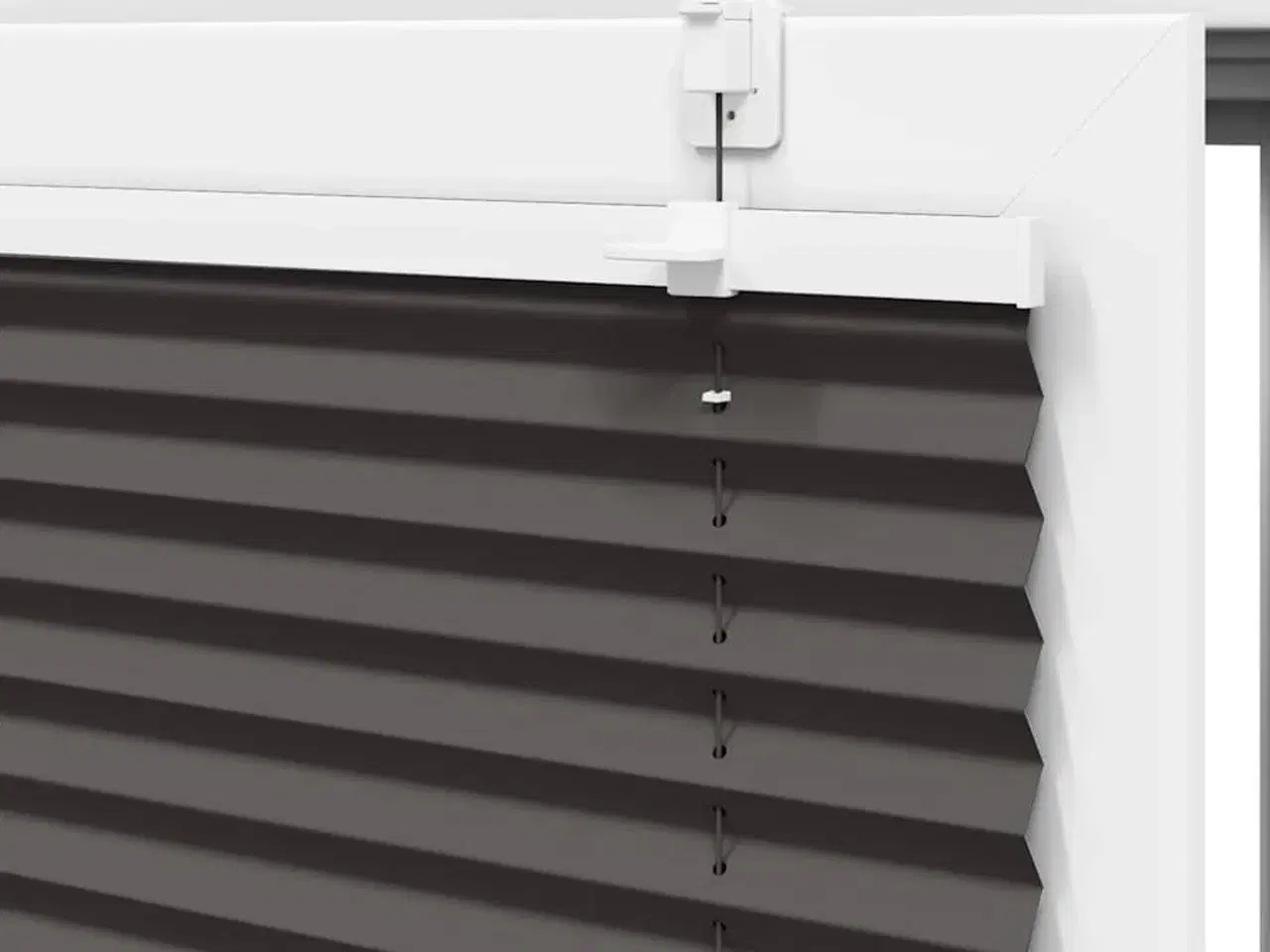 Billede 9 - Plisségardin Sort 80x200 cm Stofbredde 79,4 cm Polyester