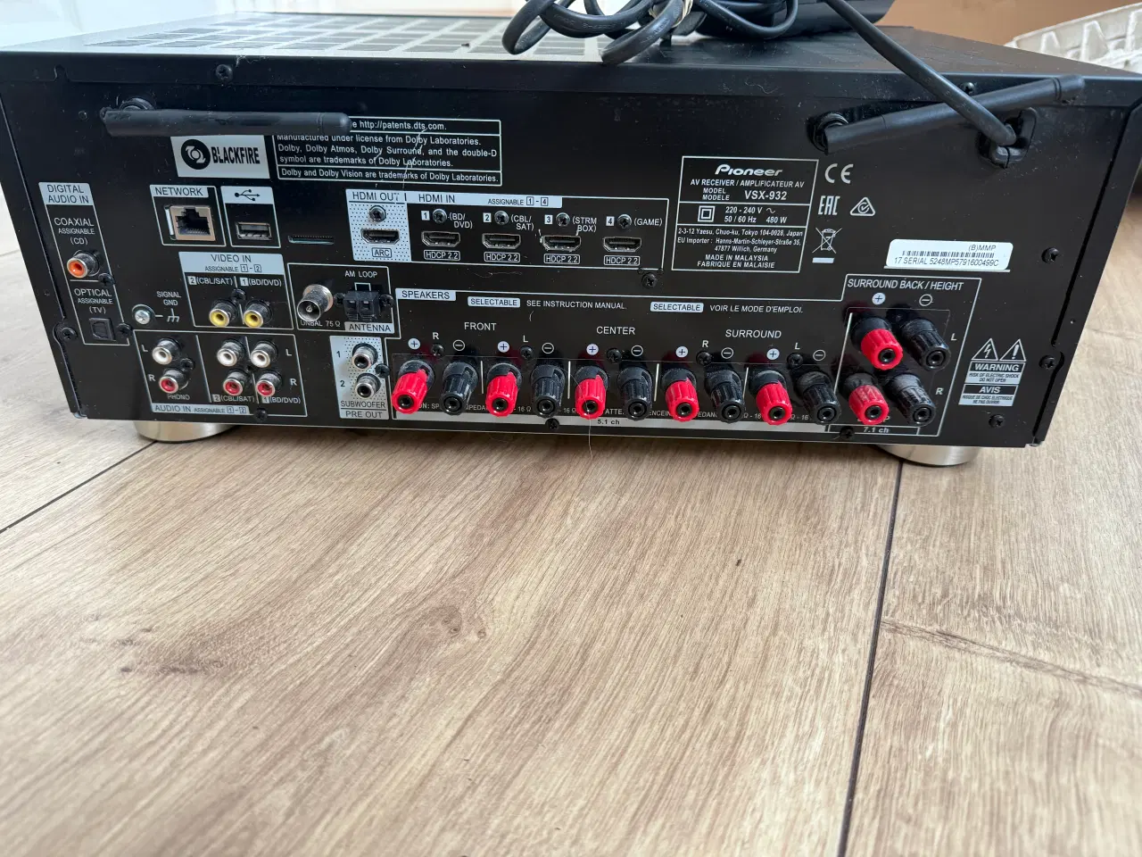 Billede 2 - Pioneer 7.2 surround receiver/ forstærker VSX-932 