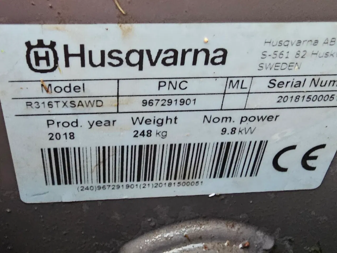Billede 7 - Husqvarna Rider 316 tsx awd