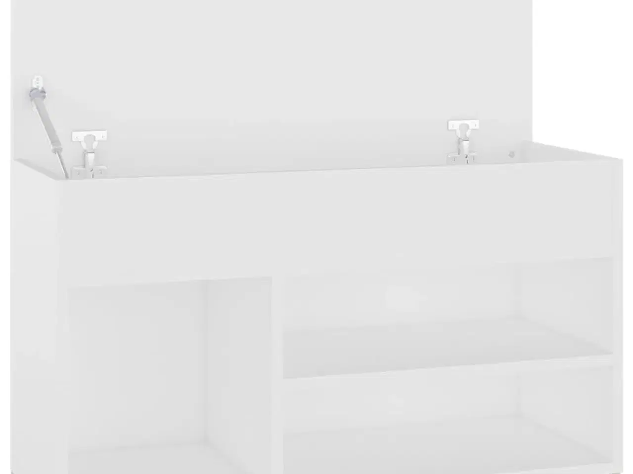 Billede 7 - Skobænk 80x30x45 cm konstrueret træ hvid