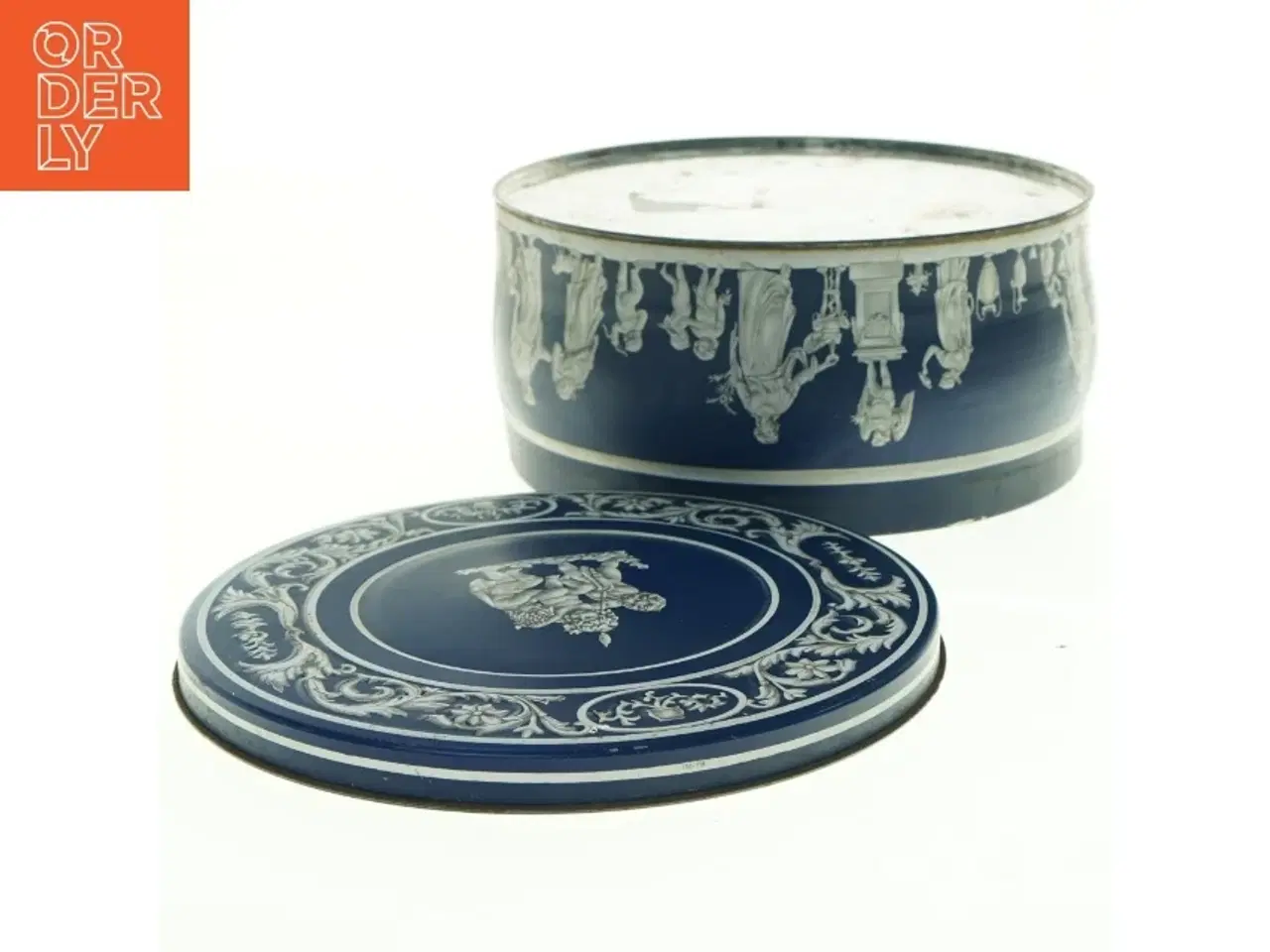 Billede 3 - Dekorativ dåse i Wedgwood-stil (str. Diameter 21 cm h 10 cm)