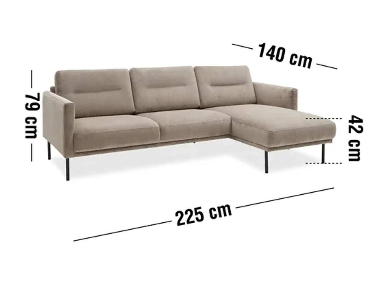 Billede 6 - Sofa med chaiselong