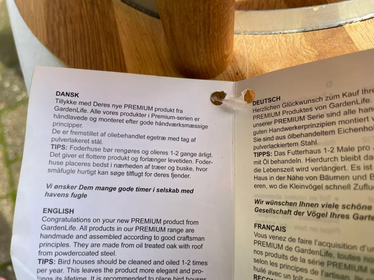 Billede 3 - Fuglefoderbræt mkt. Gardenlife Bird Premium sælges