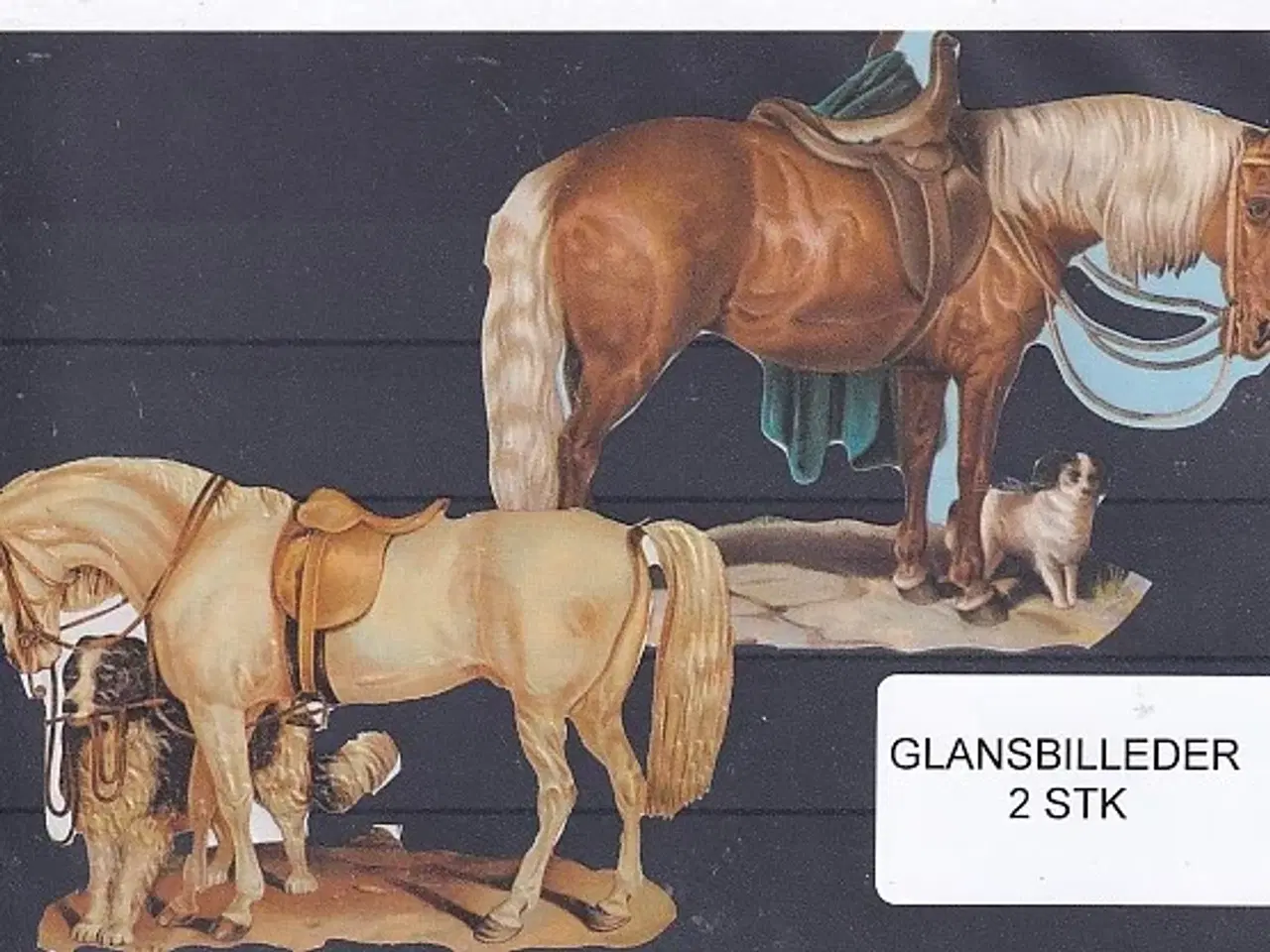 Billede 1 - Glansbilleder - Heste - 2 Stk.
