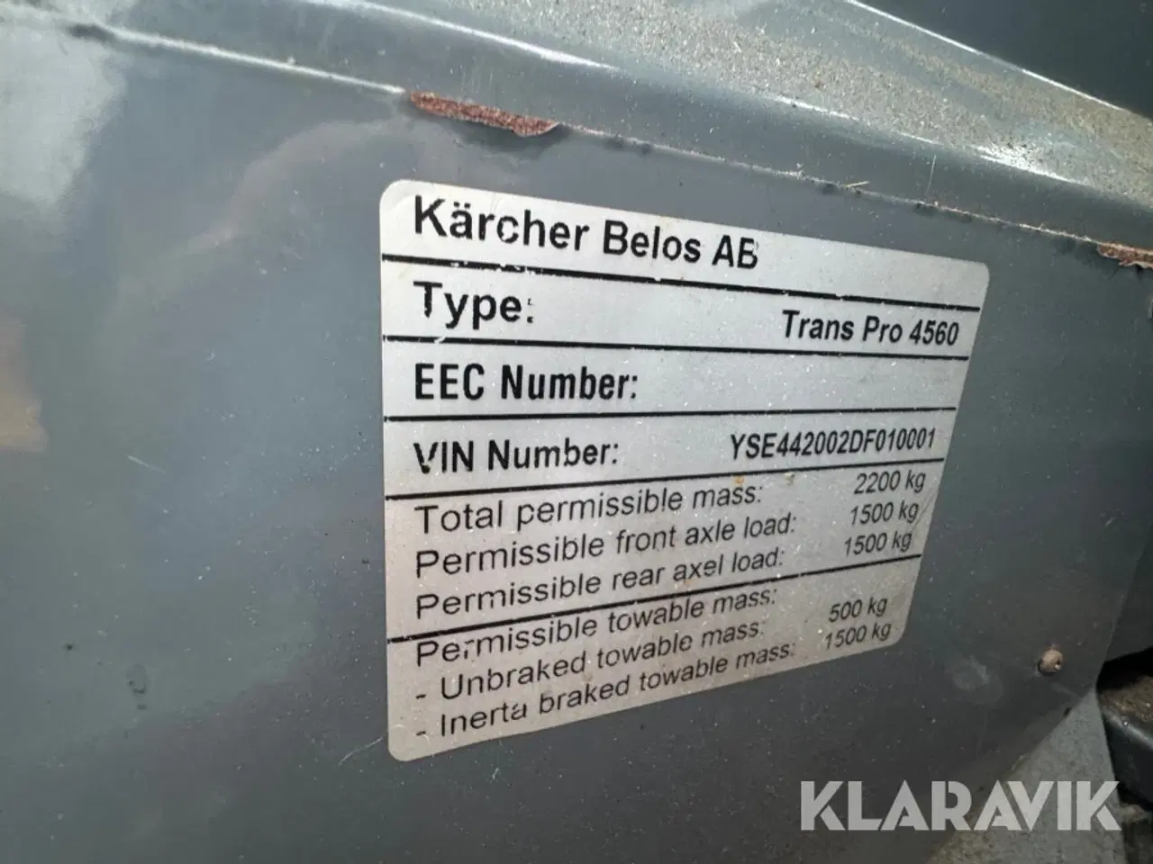 Billede 5 - Redskabsbærer Belos TransPro 4560