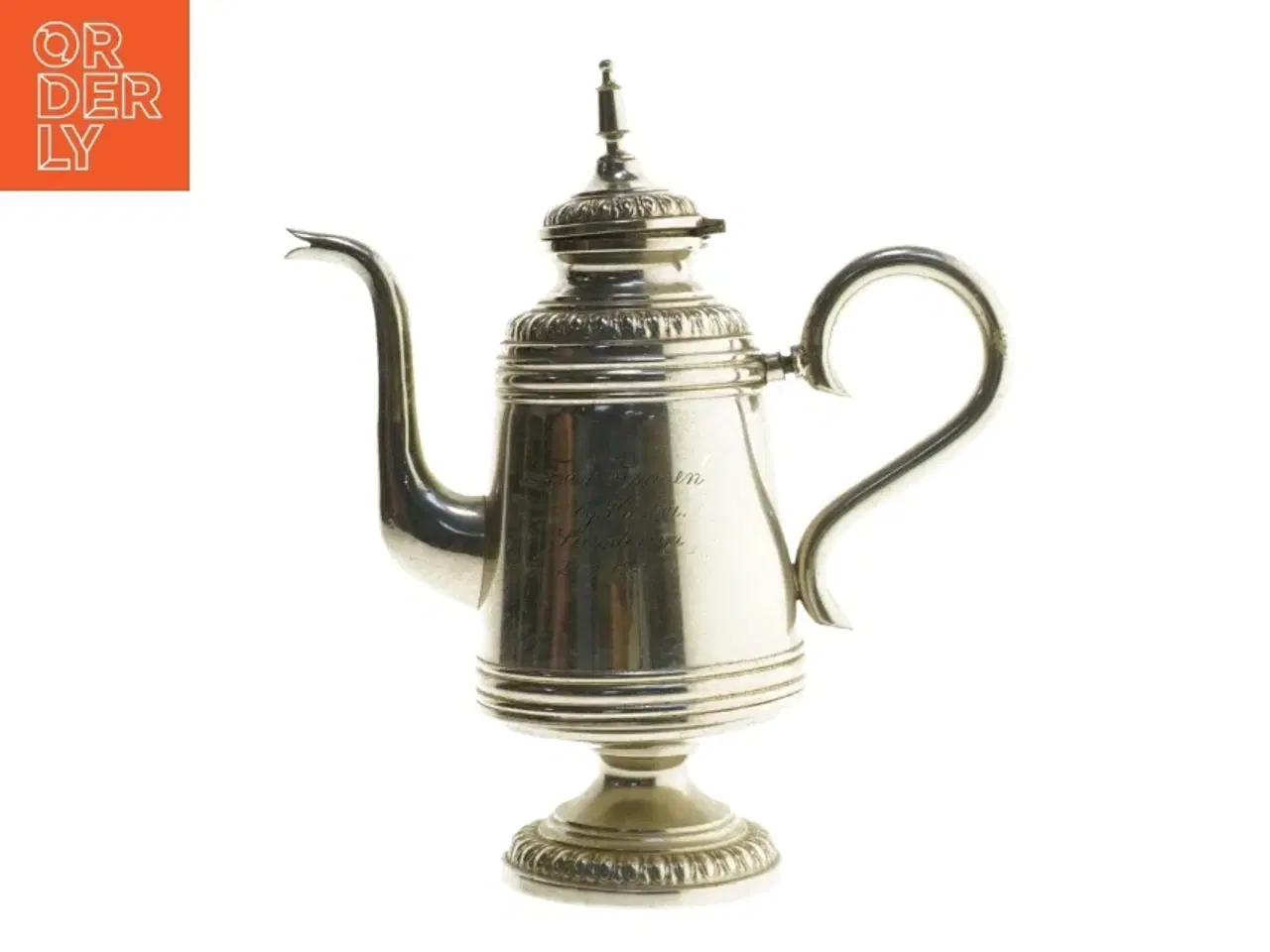 Billede 1 - Antik sølv-plet kande GOTTFRID CARLSON (str. 28 cm)