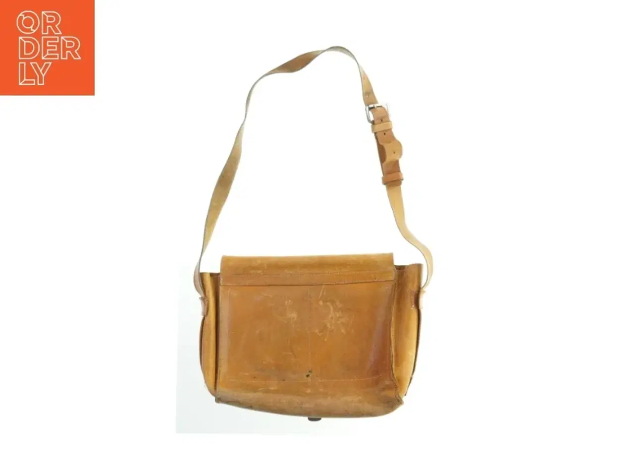 Billede 2 - Læder skuldertaske (str. 45x32 cm)