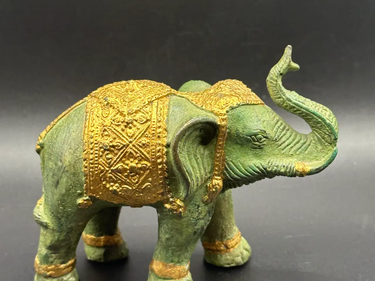 Billede 6 - Vintage orientalsk elefantfigur af bronze
