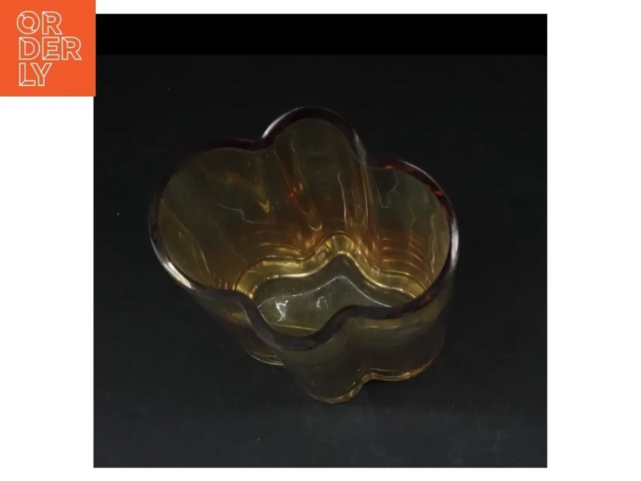 Billede 2 - Brunt glasfad (str. 24 cm)