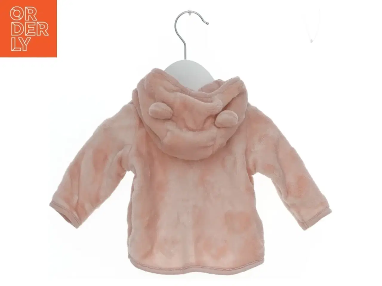 Billede 2 - Lyserød fleecejakke med hætte fra H&M (str. 56)