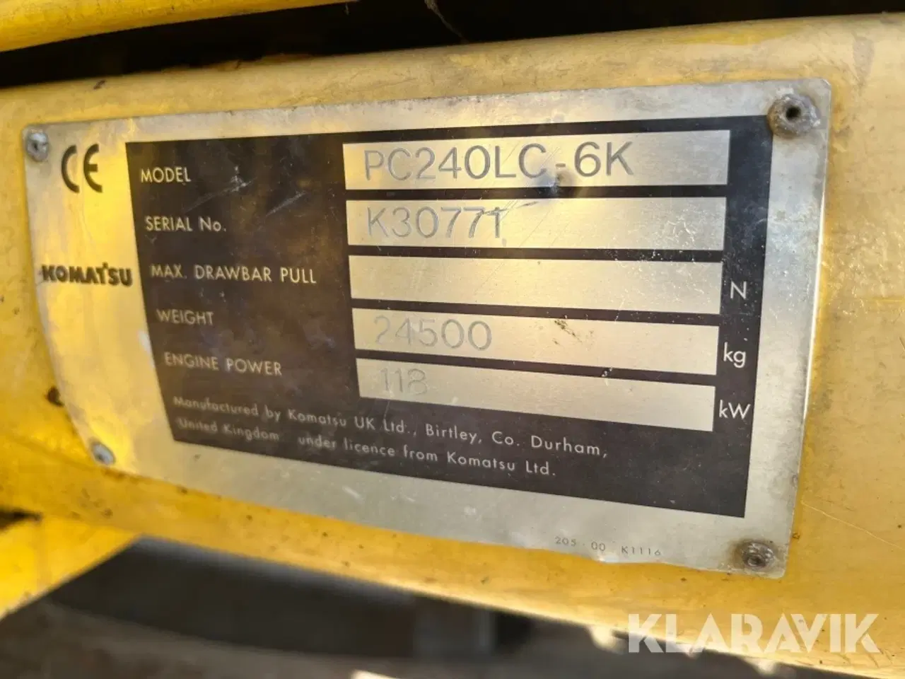 Billede 5 - Gravemaskine Komatsu PC240 LC