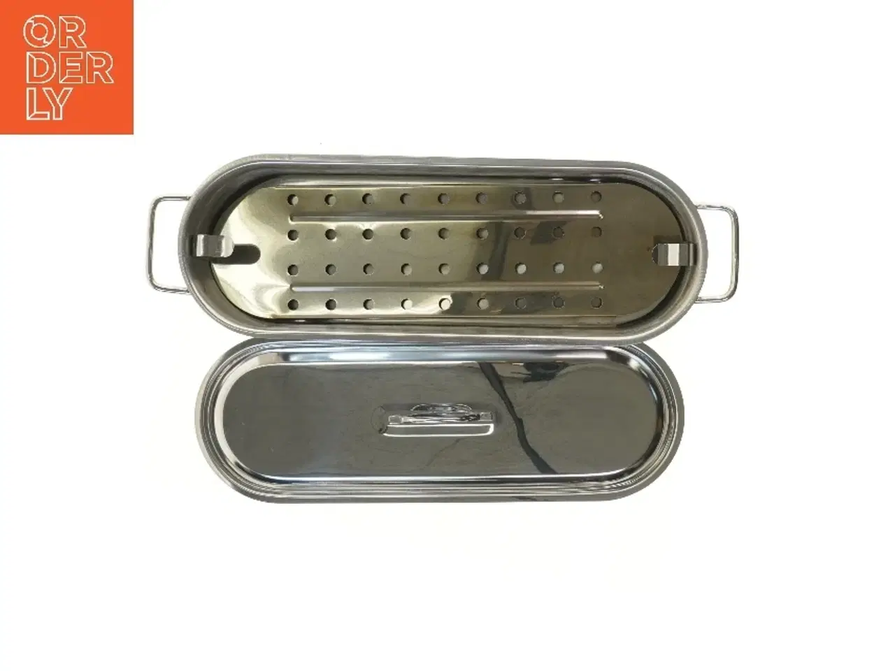 Billede 3 - Rustfri stål fiskegryde med låg (str. 44 cm)