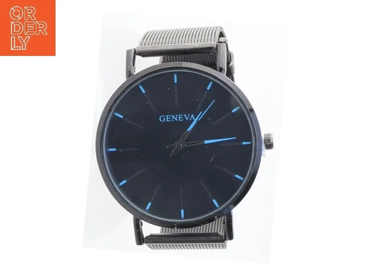 Billede 1 - Geneva armbåndsur med sort mesh rem fra Geneva (str. Ø 4 cm)