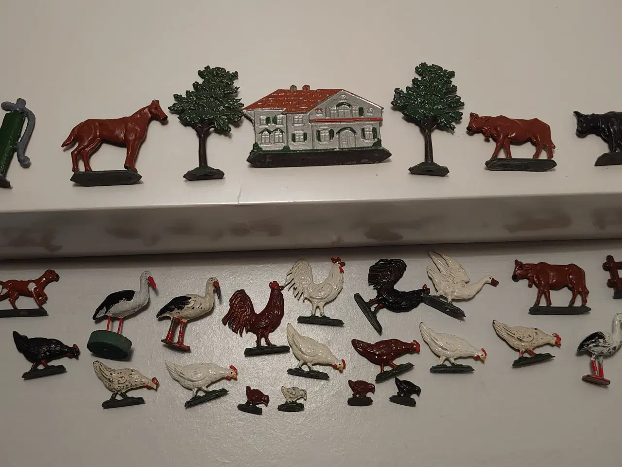Billede 6 - 28stk bondegårdsdyr mm. i metal.1930´erne