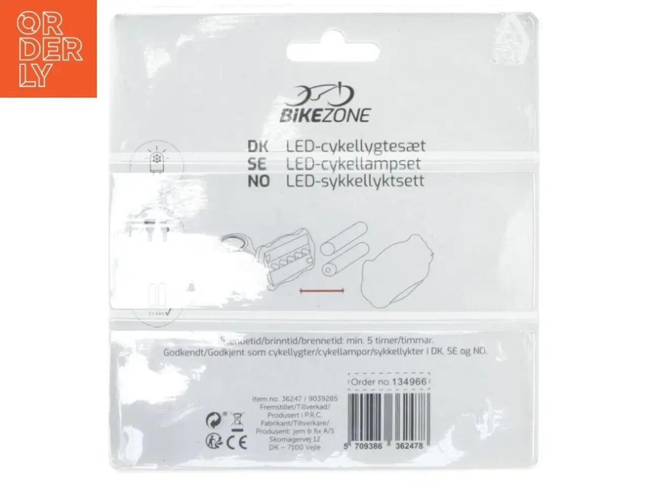Billede 2 - LED cykellygte sæt fra Bikezone