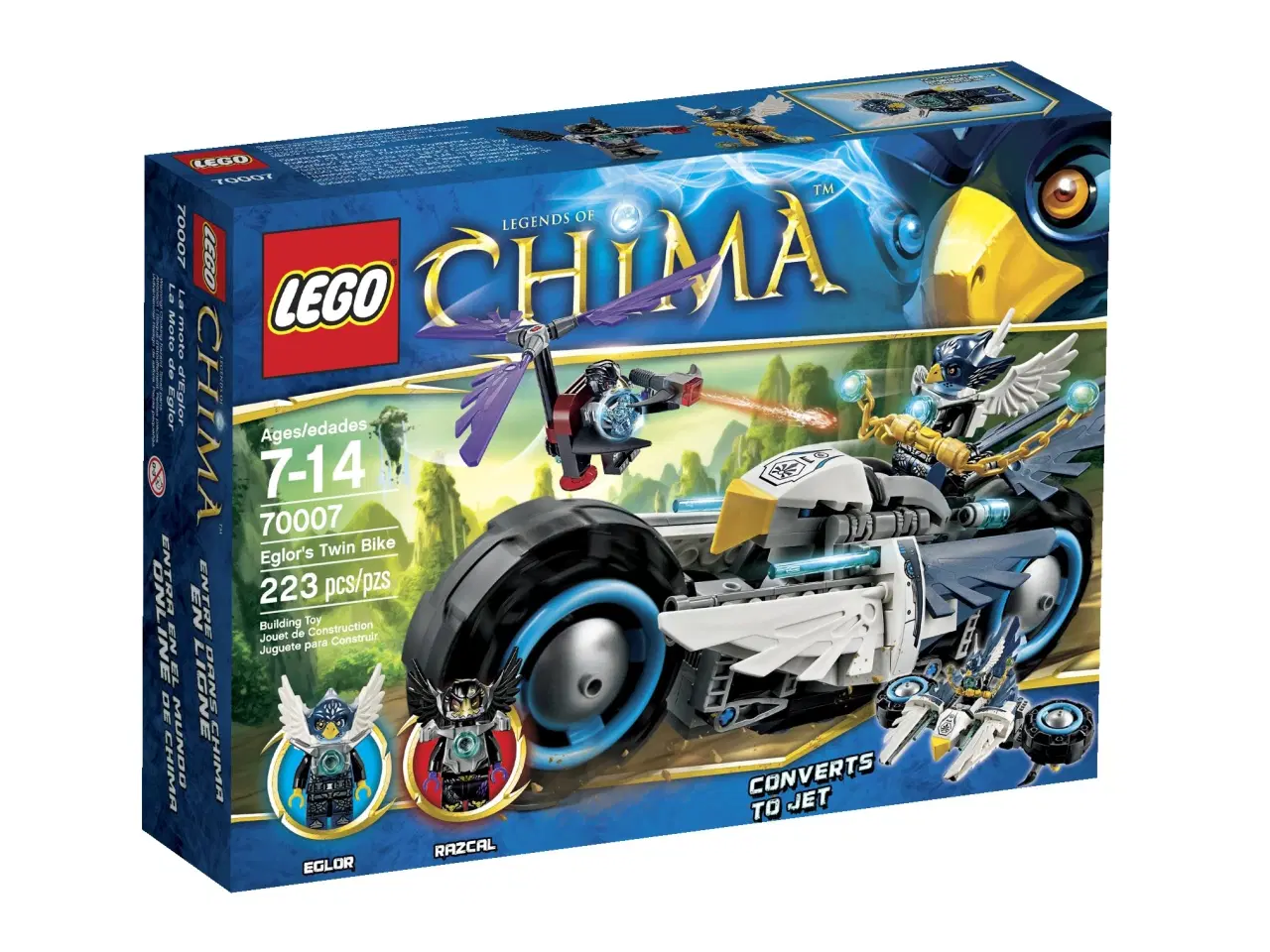 Billede 2 - LEGO Chima Rascal fly, Eglor motorcykel, Vardy fly