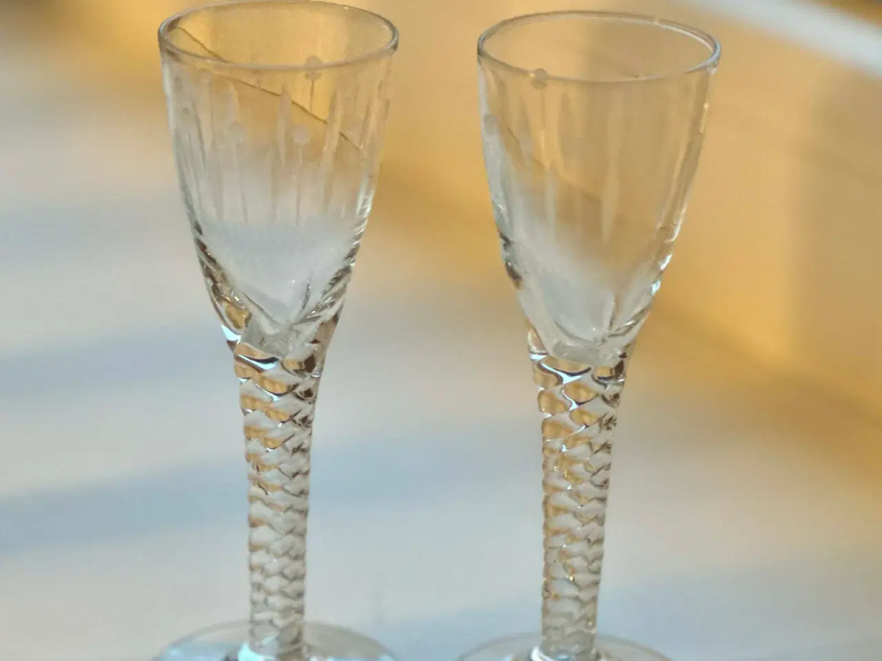 Billede 1 - 2 Holmegaard Amager Twist snapseglas