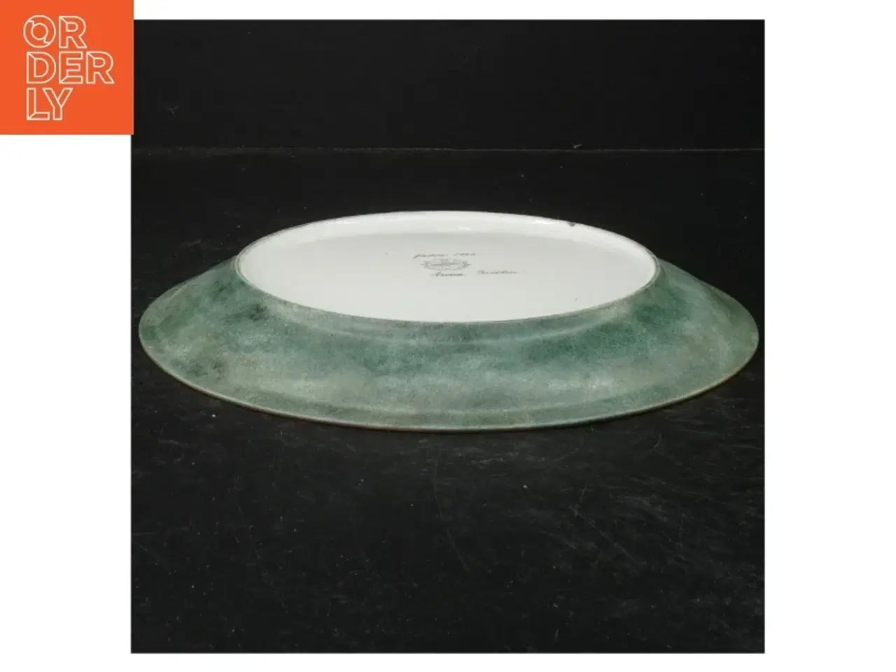 Billede 3 - Håndmalet keramiktallerken fra Lyngby (str. Ø. 25 cm)