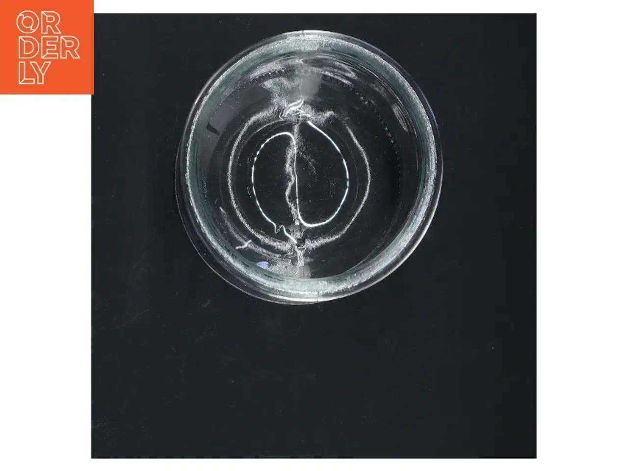 Billede 2 - Glas vase med tekst (str. 12x13 cm)